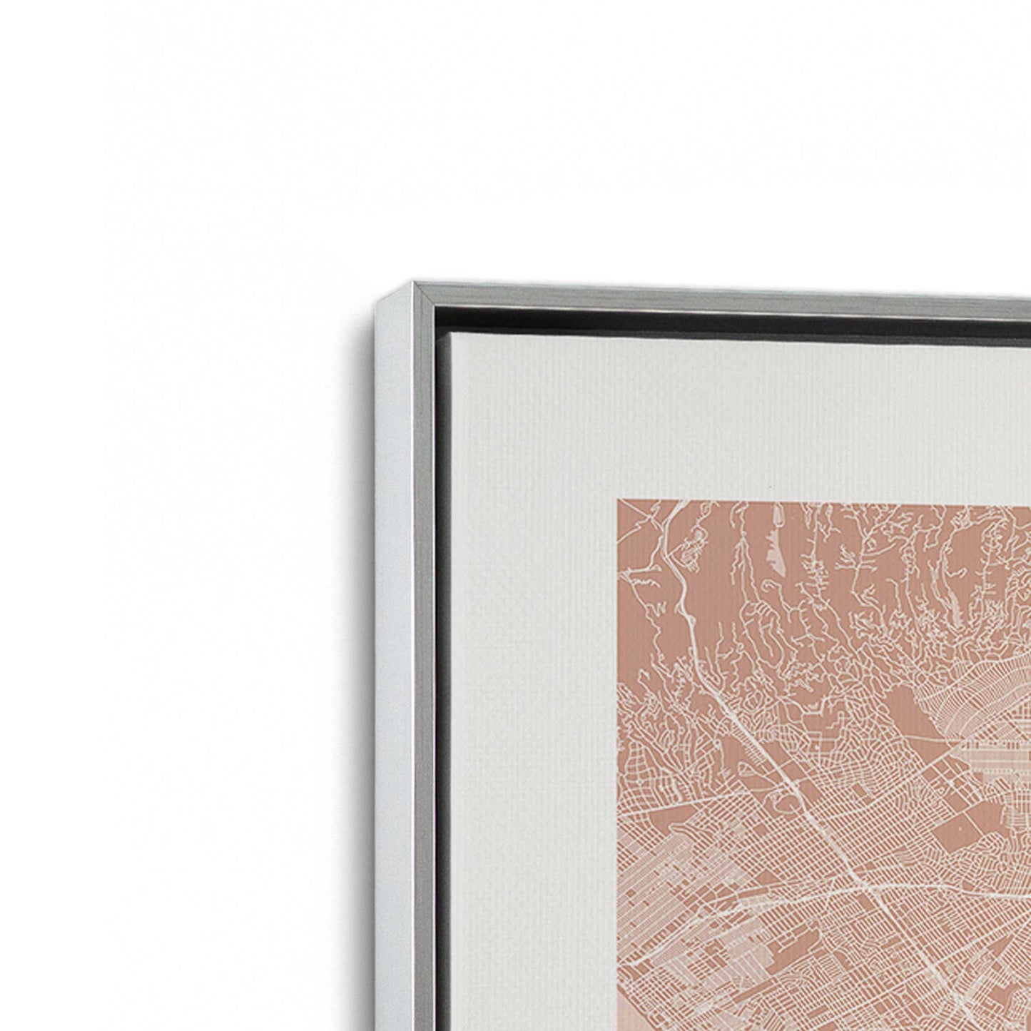 [Color:Polished Chrome], Picture of art in a Polished Chrome frame at an angle