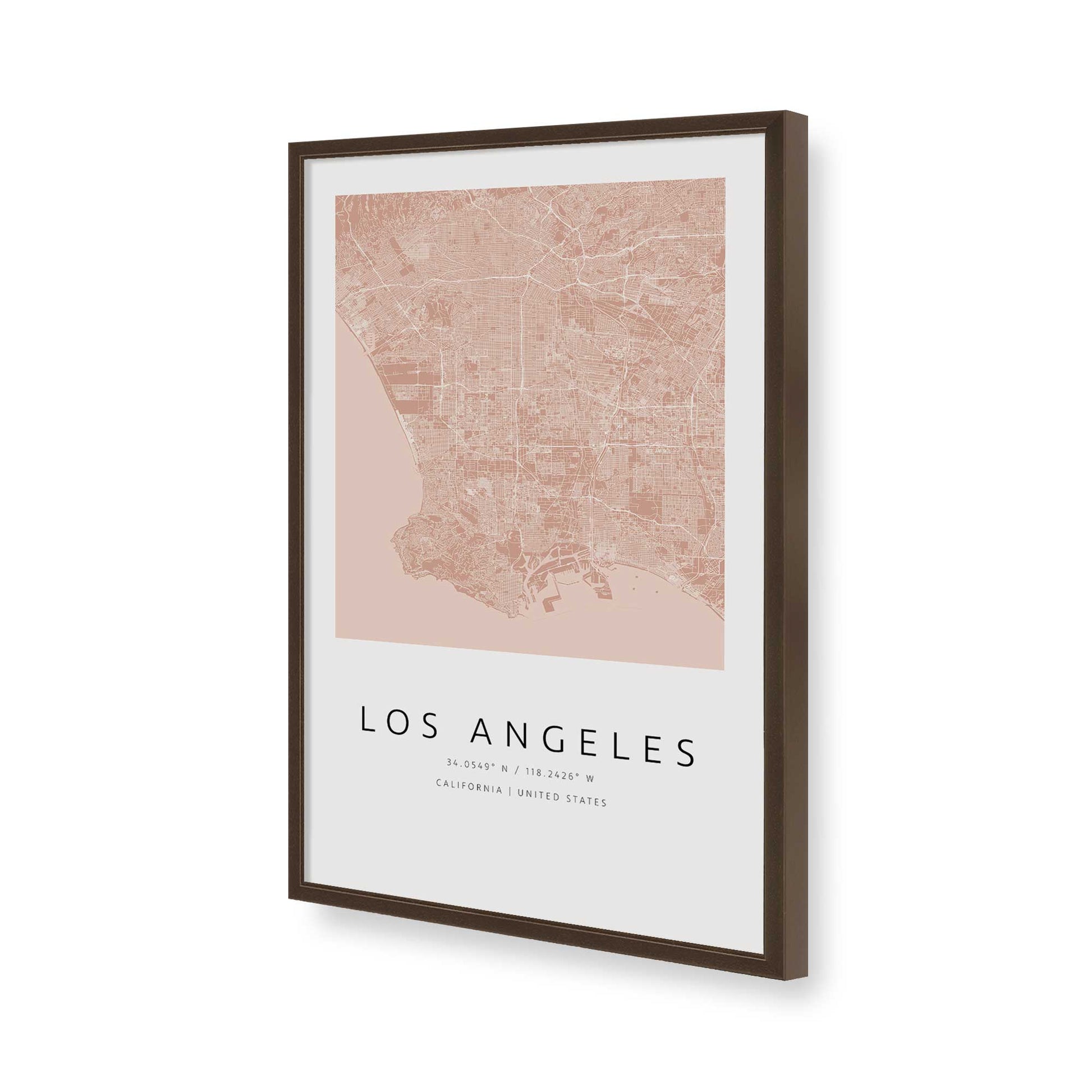 [Color:Brown], Picture of art in a Brown frame of the corner