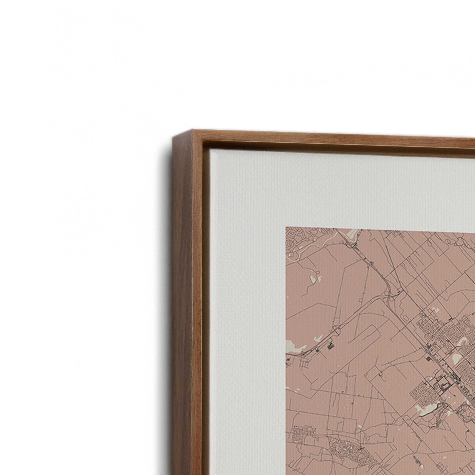 [Color:Walnut], Picture of art in a Walnut frame at an angle