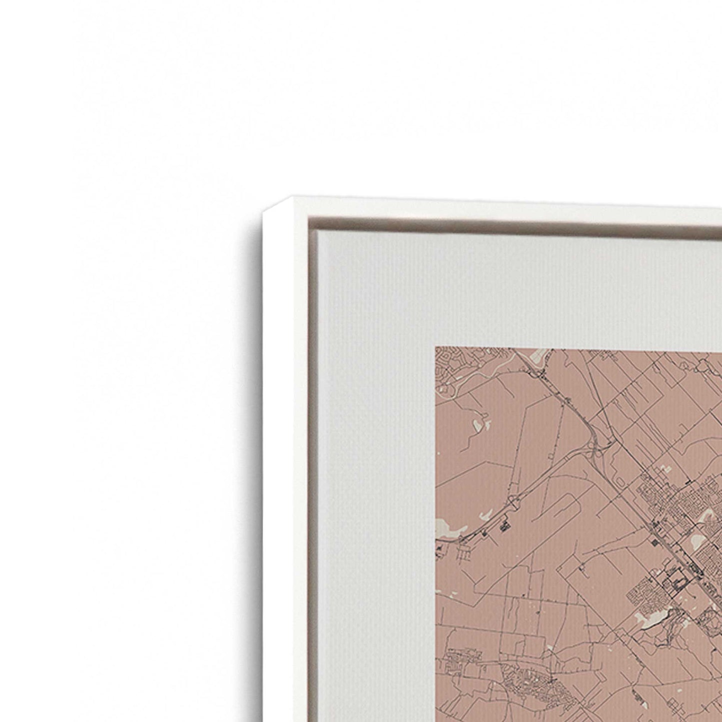 [Color:Opaque White], Picture of art in a White frame at an angle