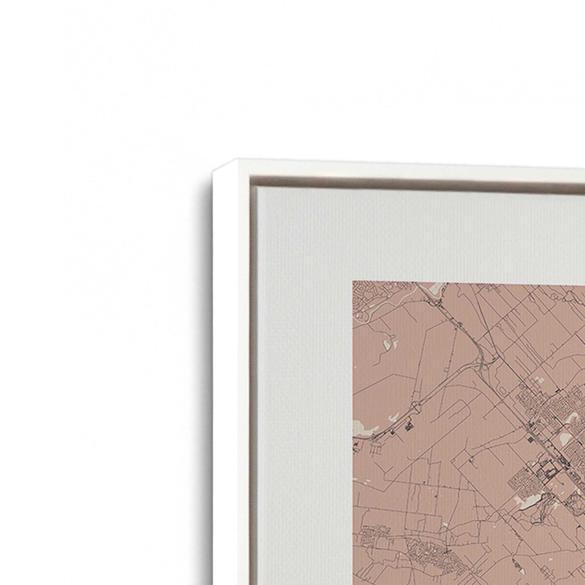 [Color:Opaque White], Picture of art in a White frame at an angle