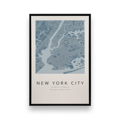 Chicago, Los Angeles & New York City Grids, Set of 3 Canvas Prints