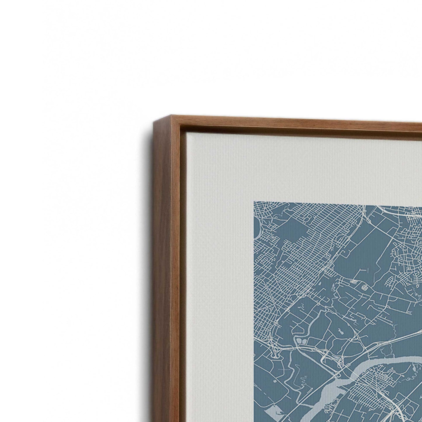 [Color:Walnut], Picture of art in a Walnut frame at an angle