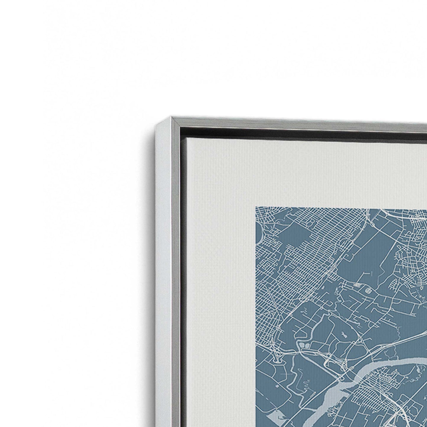 [Color:Polished Chrome], Picture of art in a Polished Chrome frame at an angle