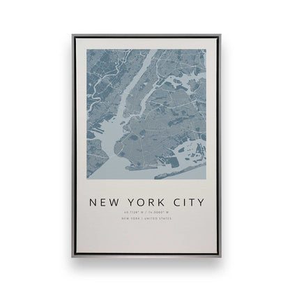 Chicago, Los Angeles & New York City Grids, Set of 3 Canvas Prints