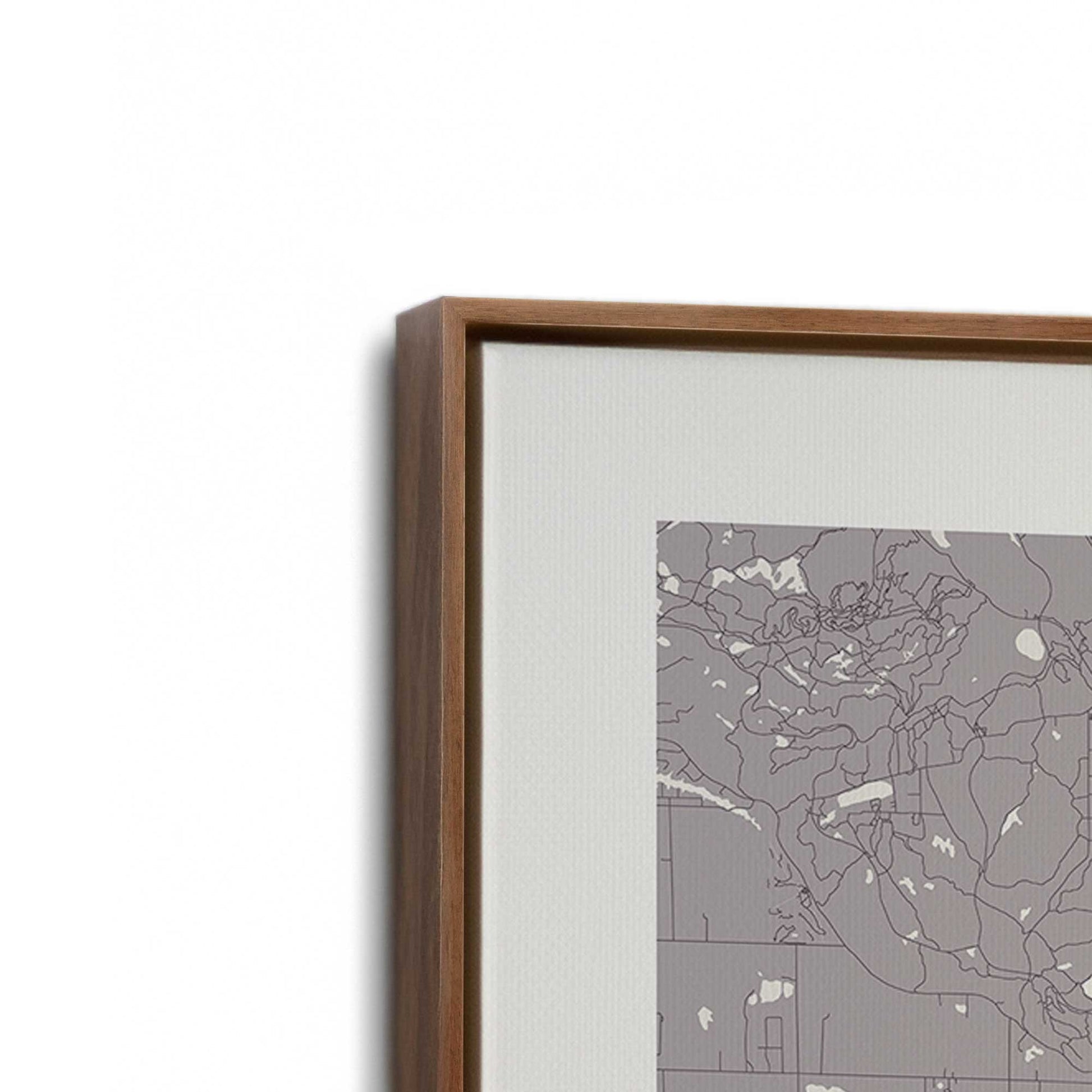[Color:Walnut], Picture of art in a Walnut frame at an angle
