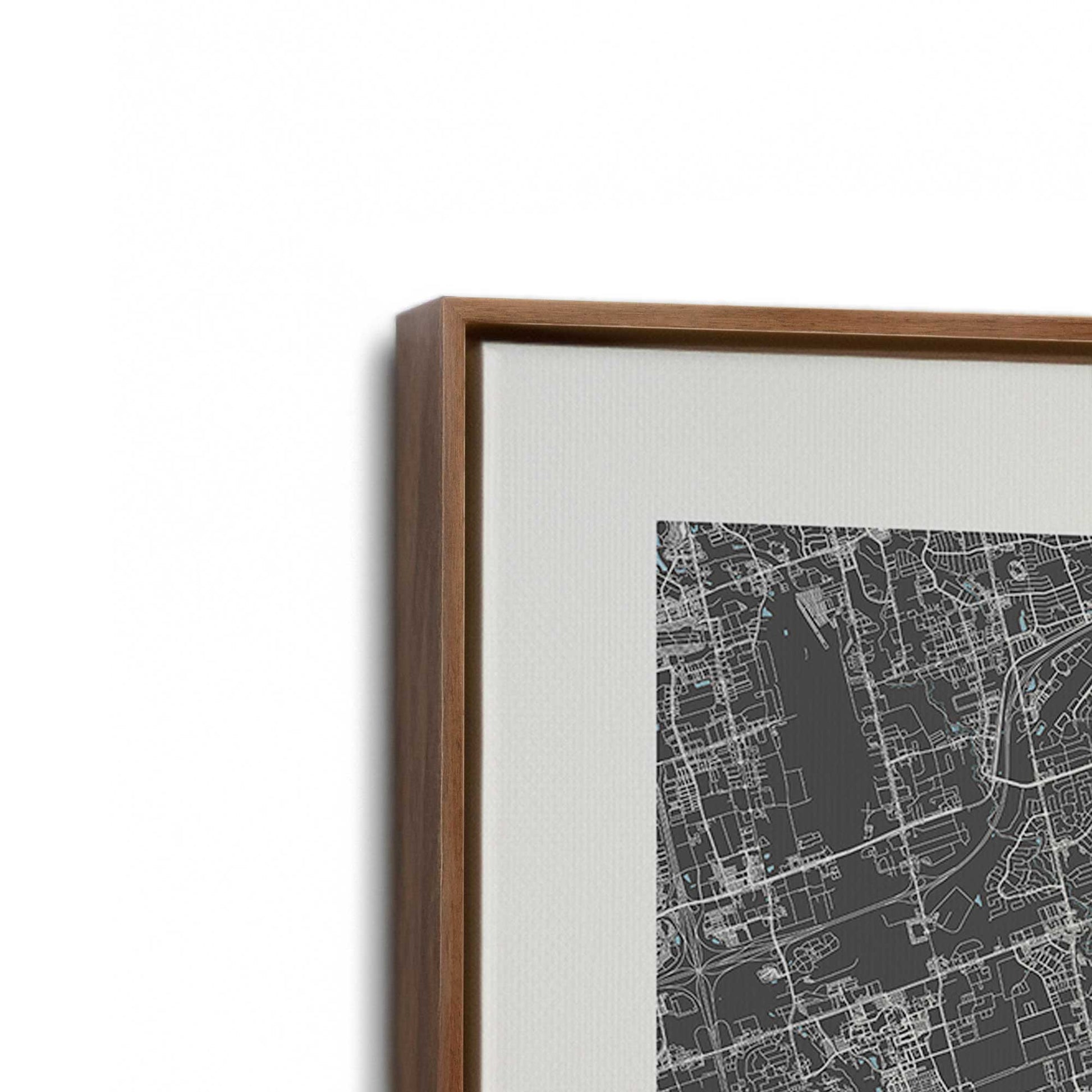 [Color:Walnut], Picture of art in a Walnut frame at an angle