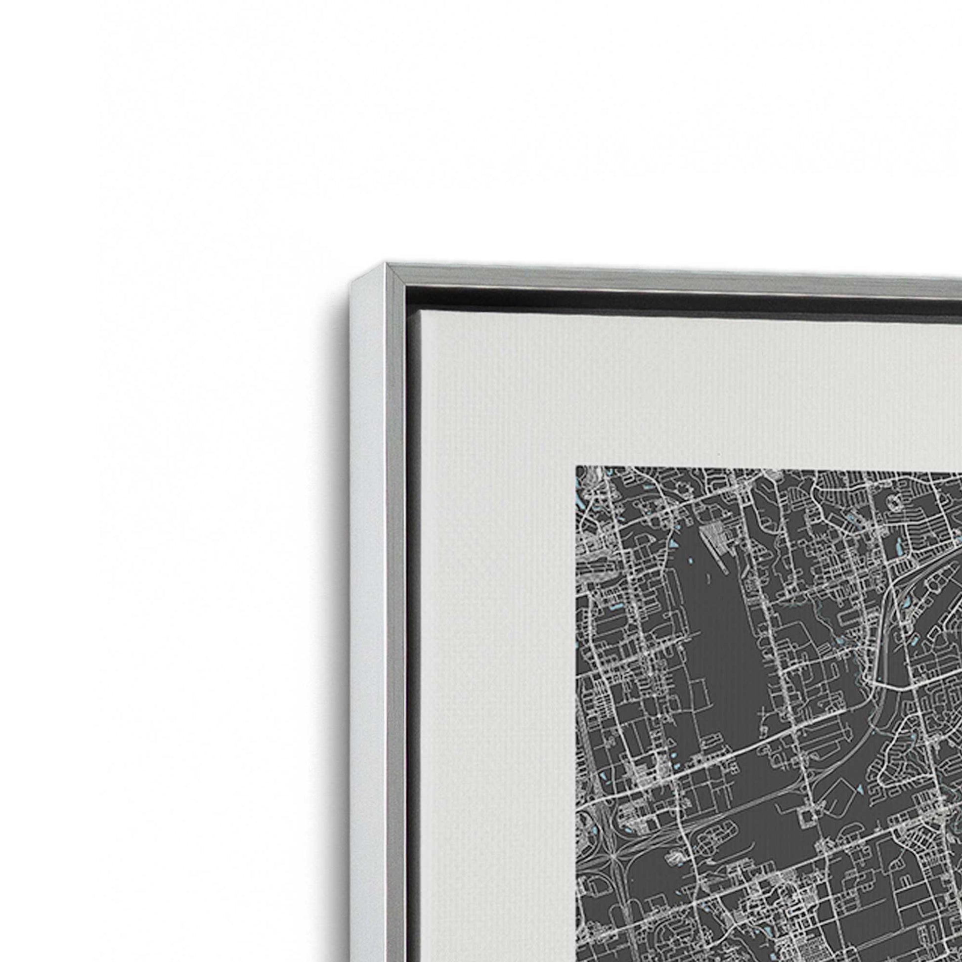 [Color:Polished Chrome], Picture of art in a Polished Chrome frame at an angle