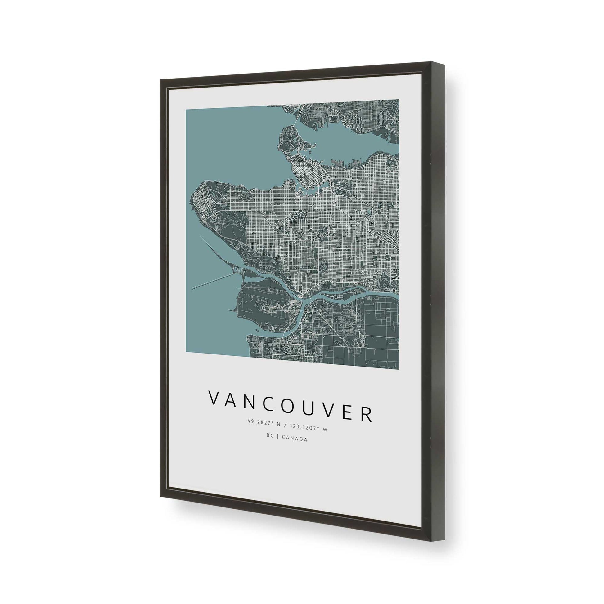 [Color:Satin Black], Picture of art in a Satin Black frame of the corner