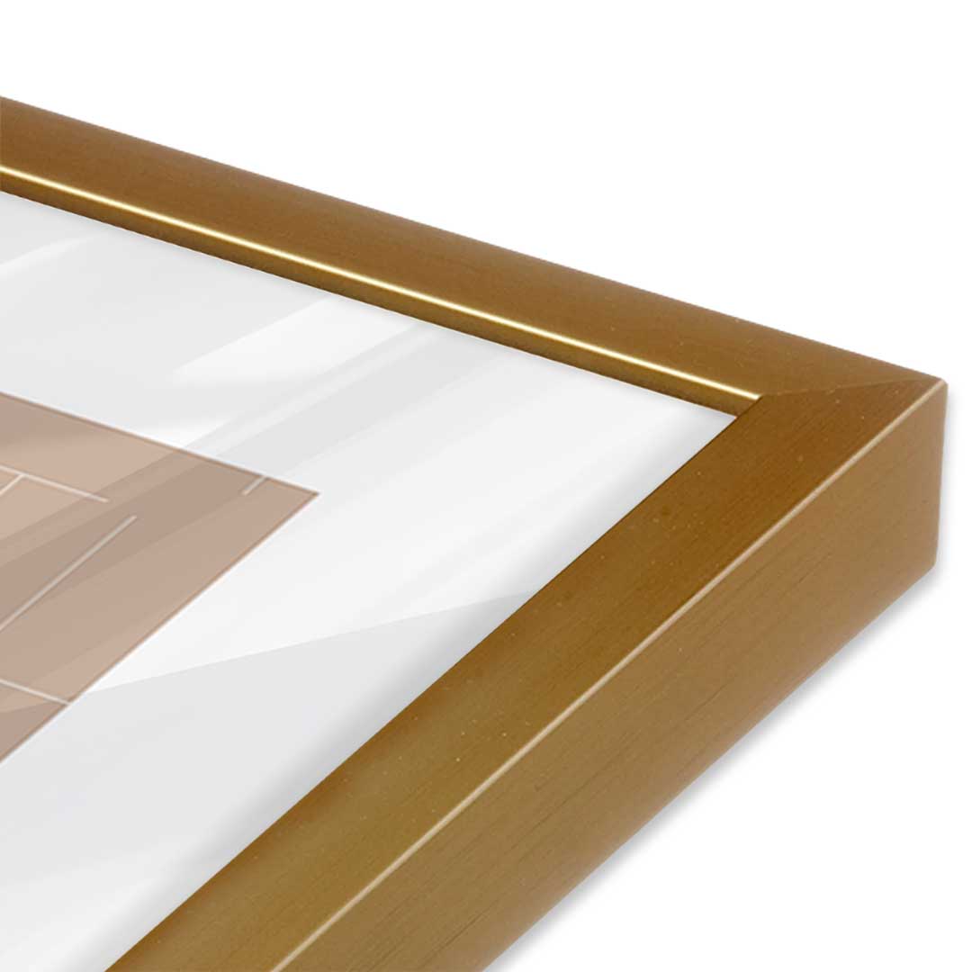 [Color:Polished Gold], Picture of art in a Polished Gold frame of the corner