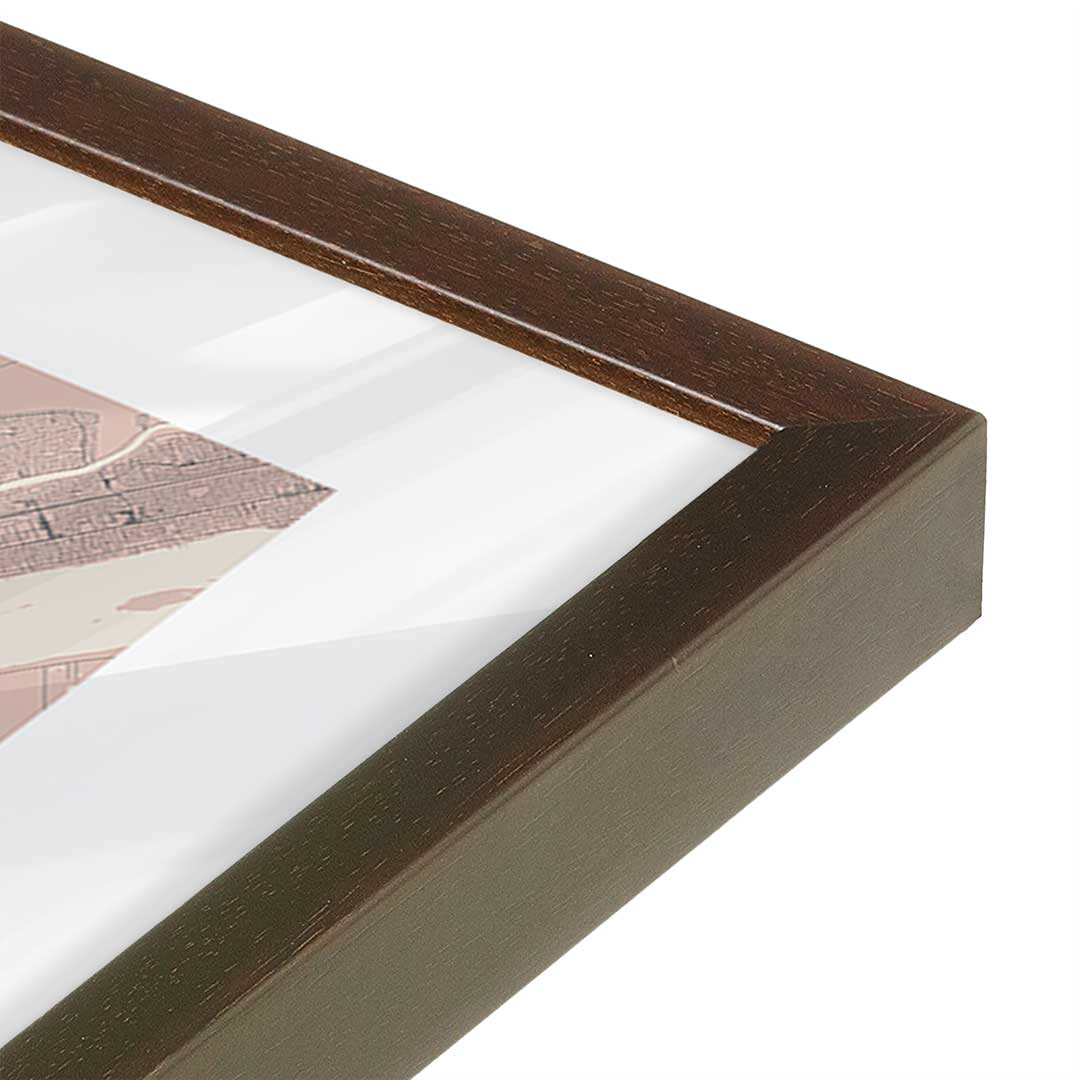 [Color:Belvinder Brown], Picture of art in a Belvinder Brown frame of the corner