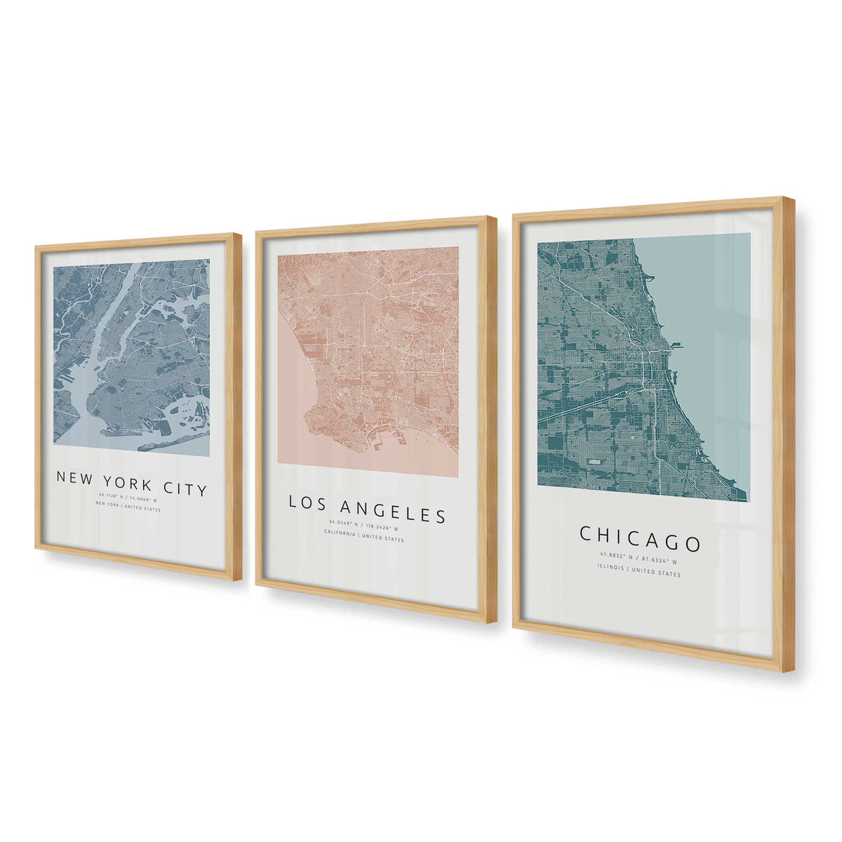 [Color:American Maple], Picture of art in an American Maple frame at an angle
