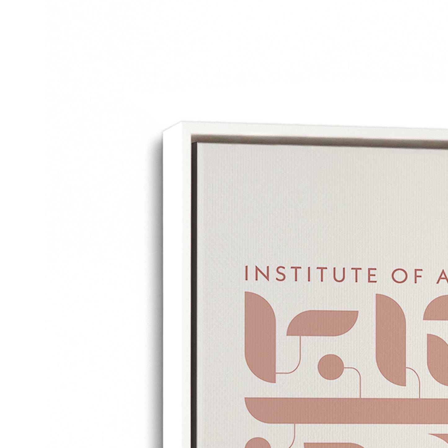 [Color:Opaque White], Picture of art in a White frame at an angle