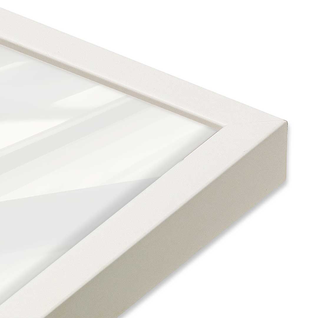 [Color:Opaque White], Picture of art in a Opaque White frame at an angle