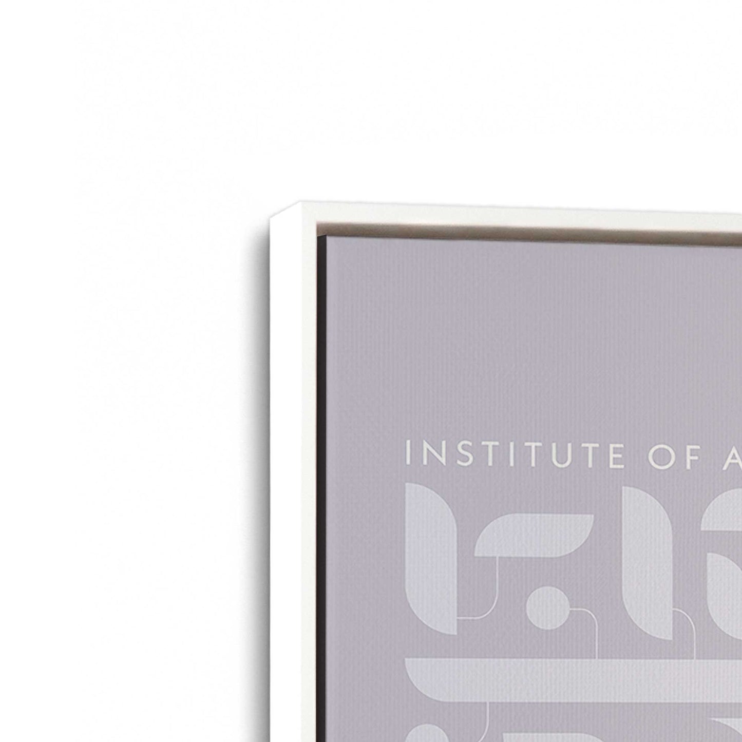 [Color:Opaque White], Picture of art in a White frame at an angle