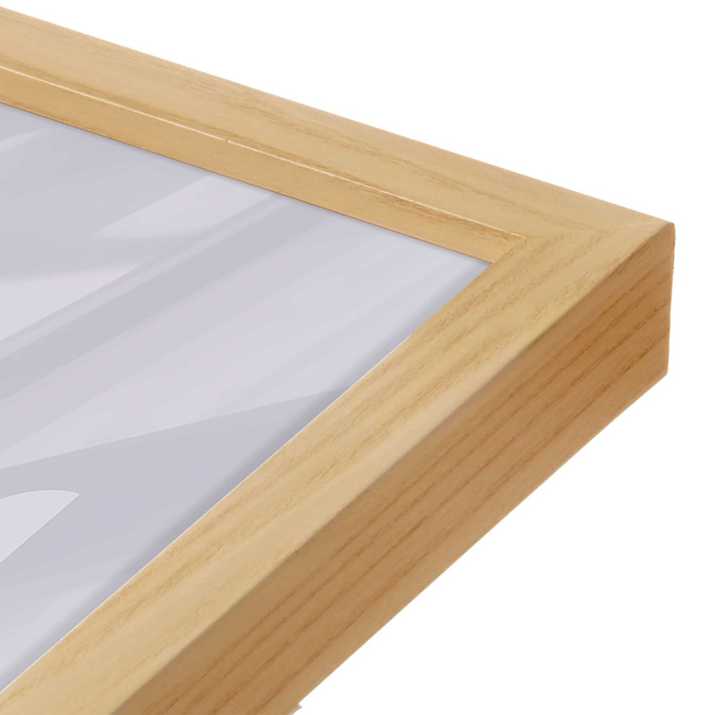 [Color:American Maple], Picture of art in a American Maple frame at an angle