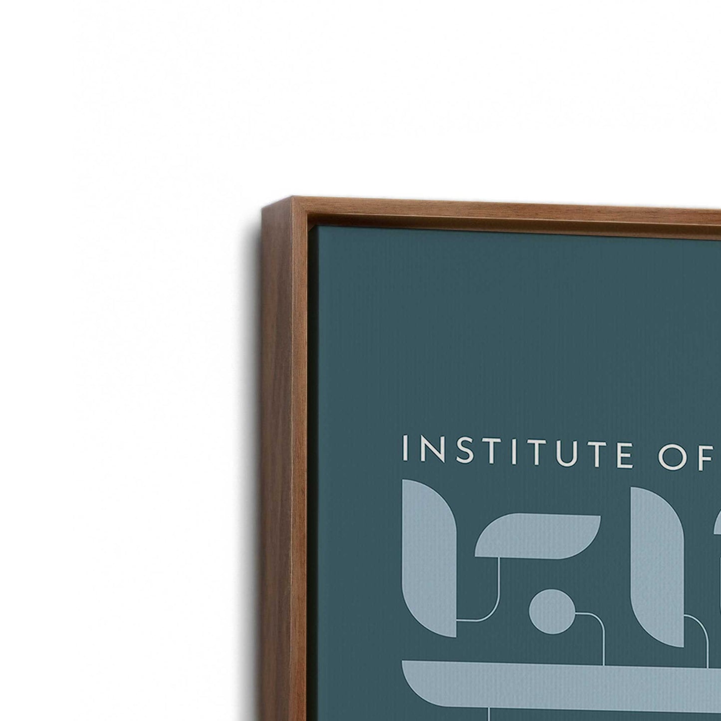 [Color:Walnut], Picture of art in a Walnut frame at an angle