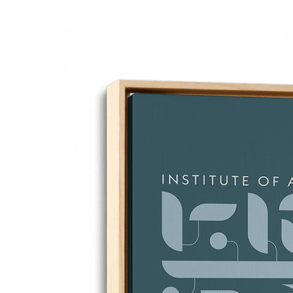 [Color:American Maple], Picture of art in a American Maple frame at an angle