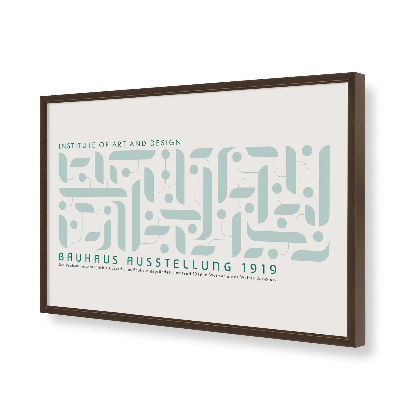 [Color:Brown], Picture of art in a Brown frame of the corner