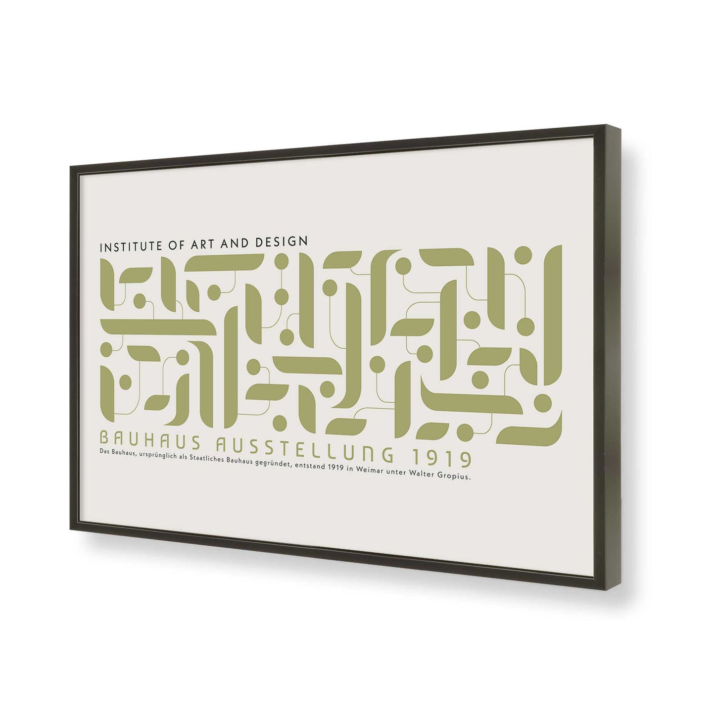 [Color:Satin Black], Picture of art in a Satin Black frame of the corner