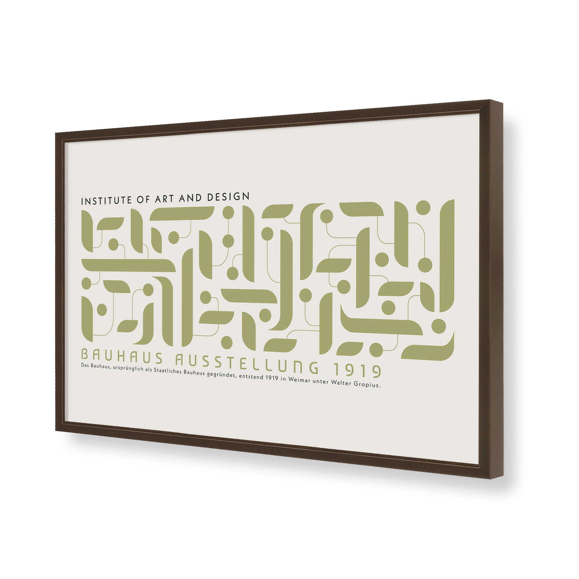 [Color:Brown], Picture of art in a Brown frame of the corner