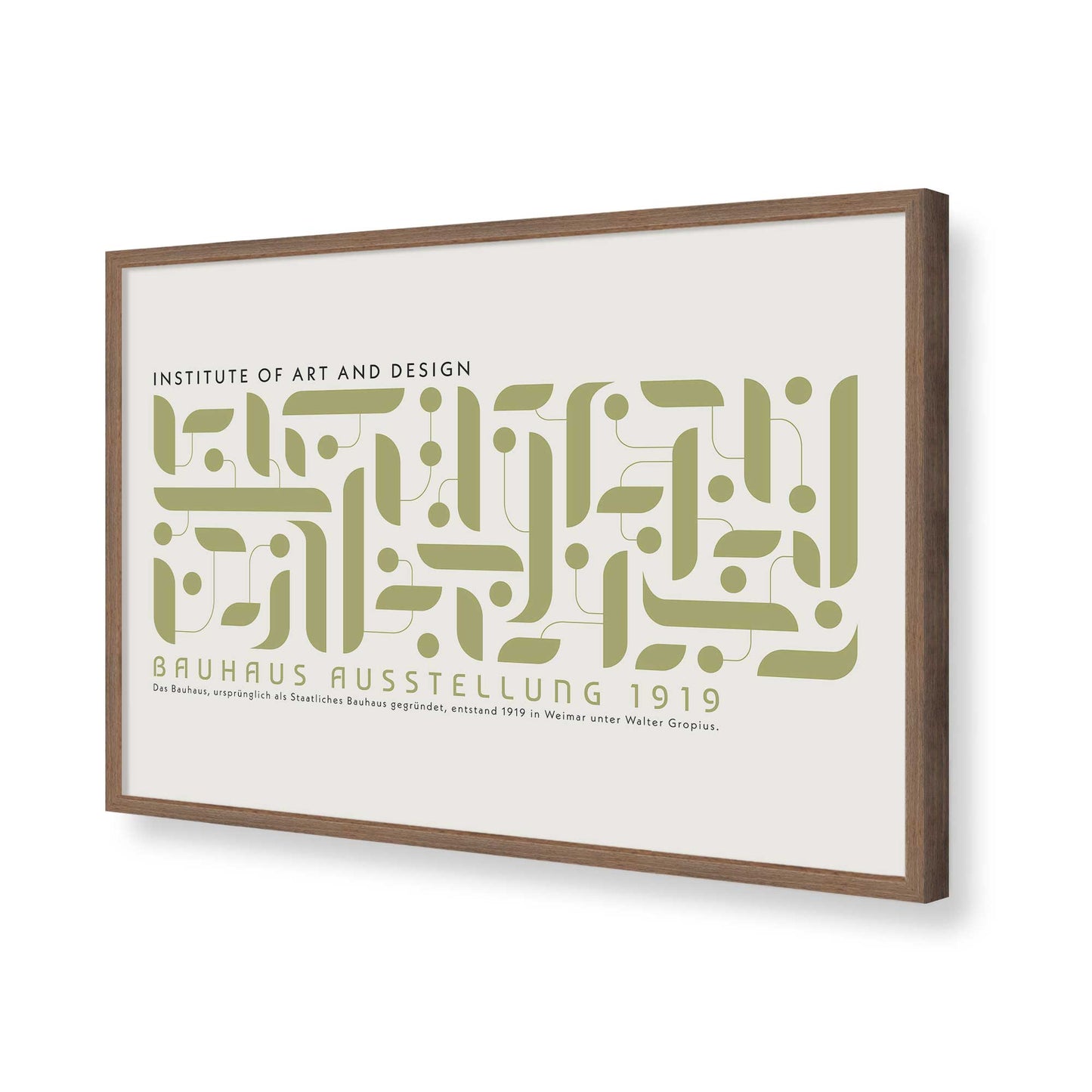 [Color:Walnut], Picture of art in a Walnut frame of the corner