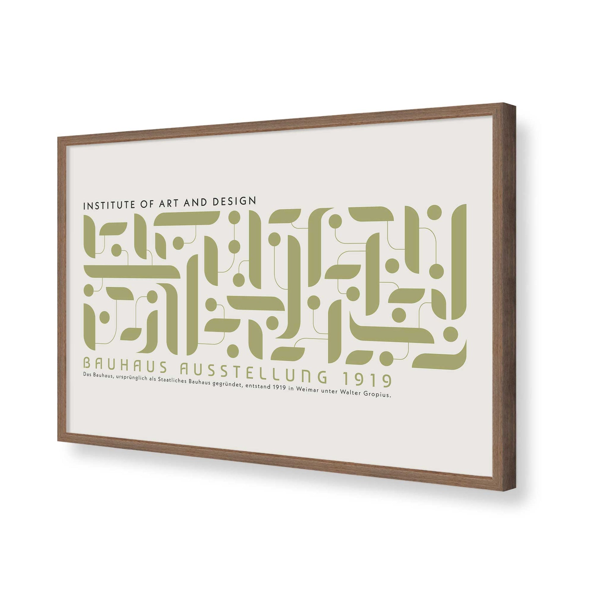 [Color:Walnut], Picture of art in a Walnut frame of the corner