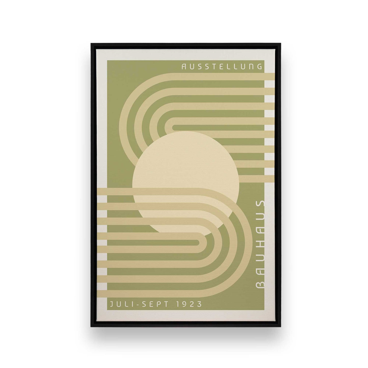 Olive Bauhaus Trio, Set of 3 Canvas Prints