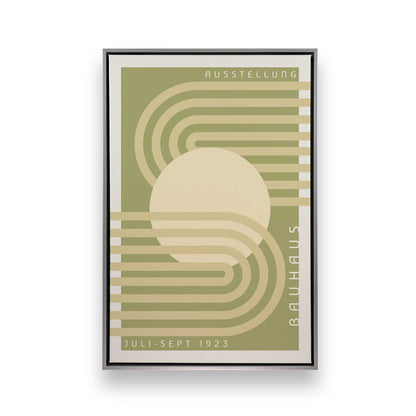 Olive Bauhaus Trio, Set of 3 Canvas Prints