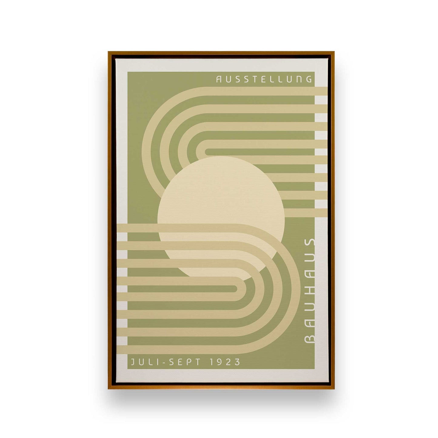 Olive Bauhaus Trio, Set of 3 Canvas Prints
