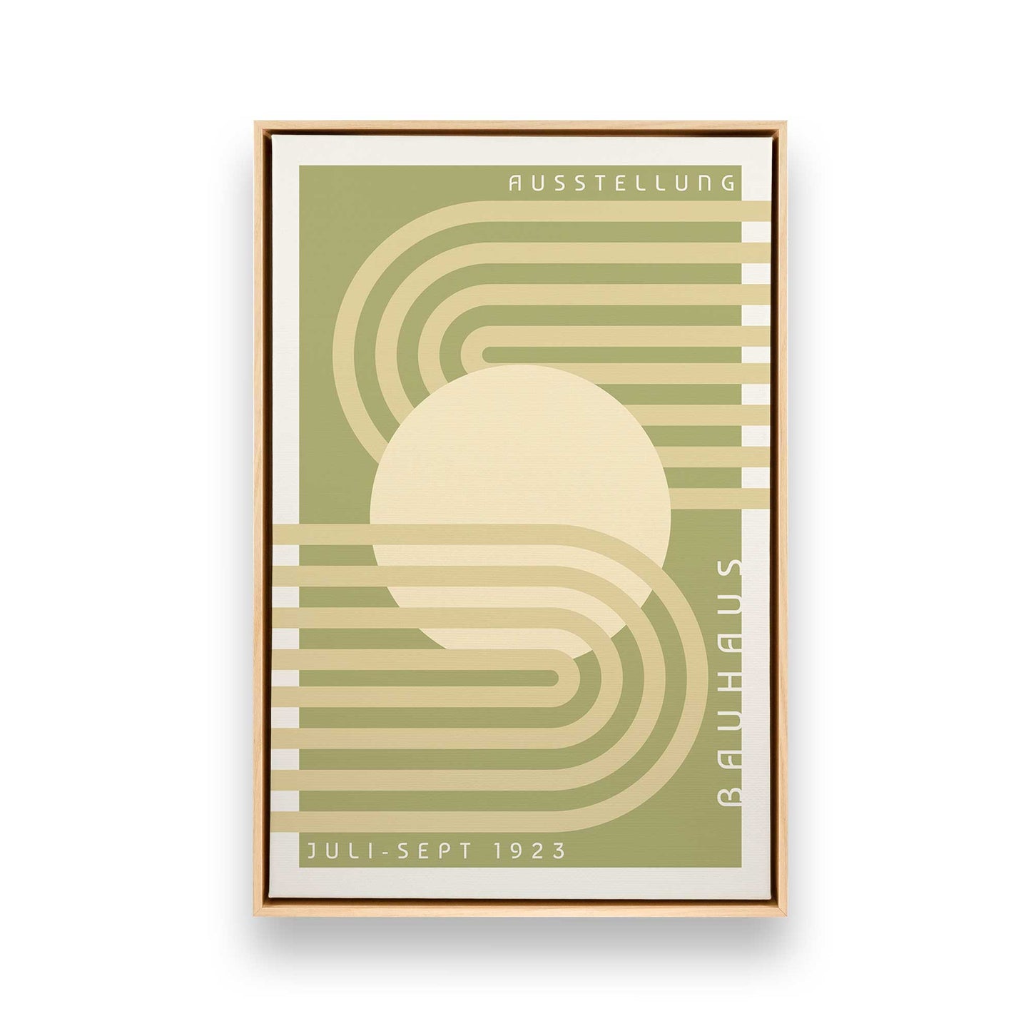 Olive Bauhaus Trio, Set of 3 Canvas Prints