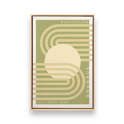 Olive Bauhaus Trio, Set of 3 Canvas Prints