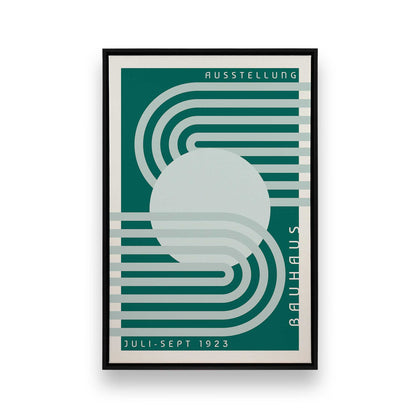 Green Bauhaus Trio, Set of 3 Canvas Prints