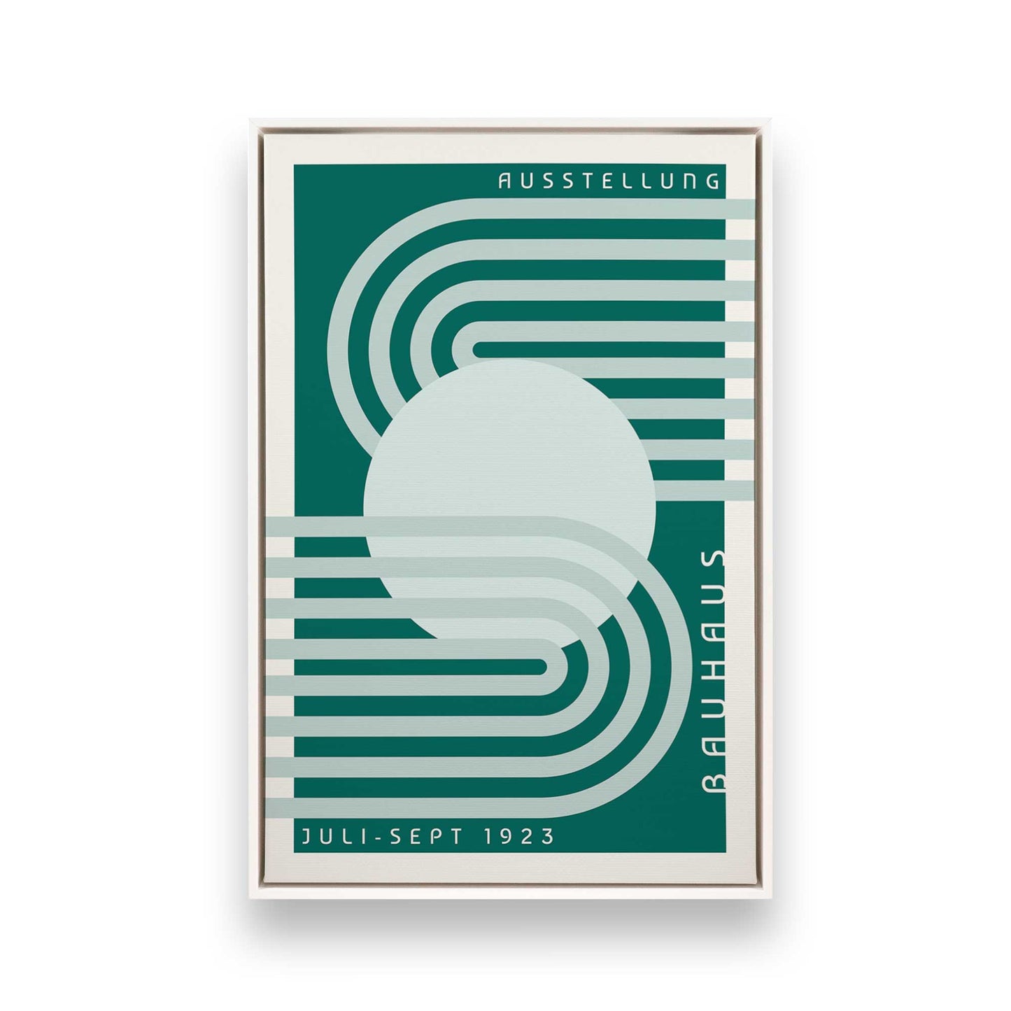 Green Bauhaus Trio, Set of 3 Canvas Prints