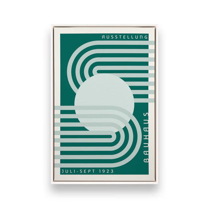 Green Bauhaus Trio, Set of 3 Canvas Prints