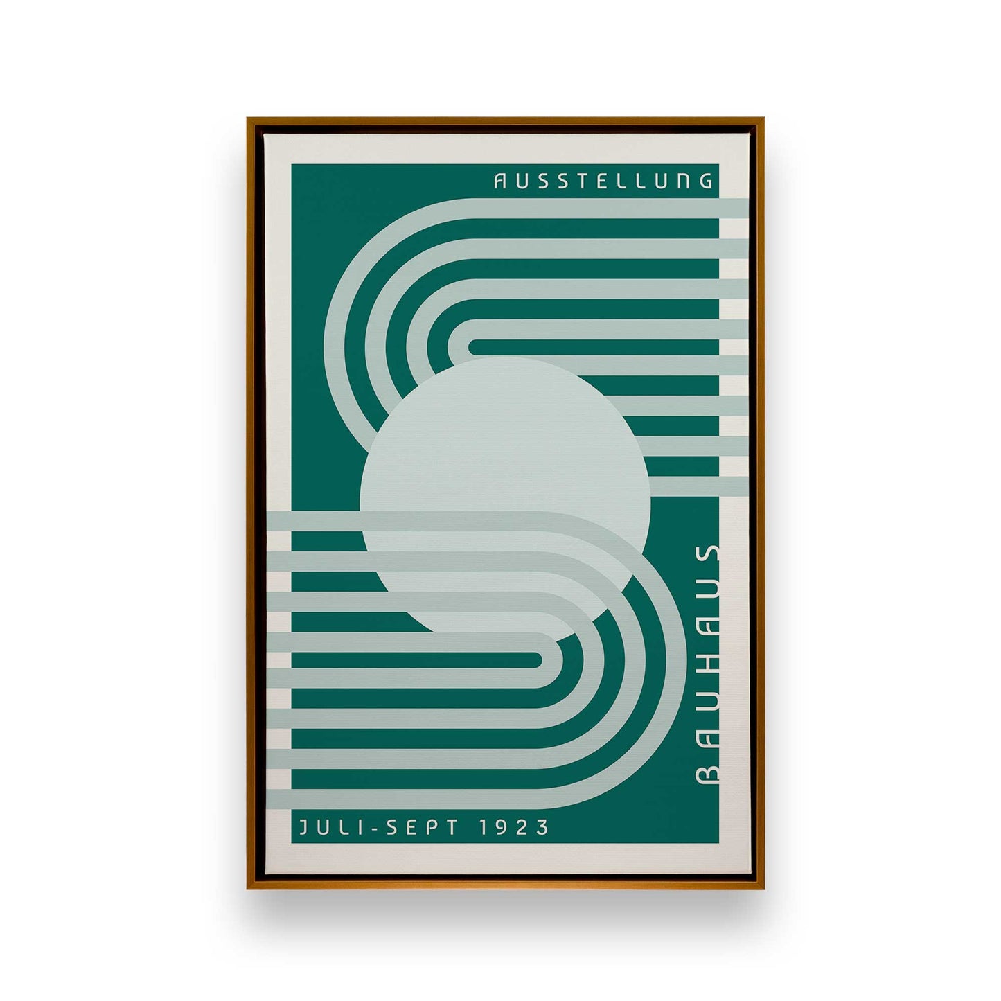 Green Bauhaus Trio, Set of 3 Canvas Prints