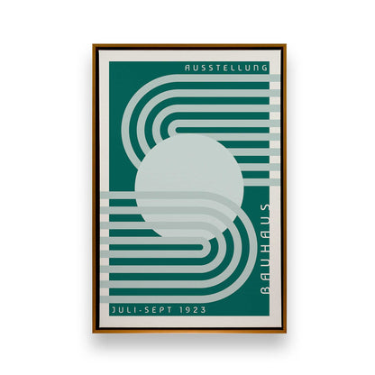 Green Bauhaus Trio, Set of 3 Canvas Prints