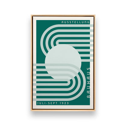 Green Bauhaus Trio, Set of 3 Canvas Prints