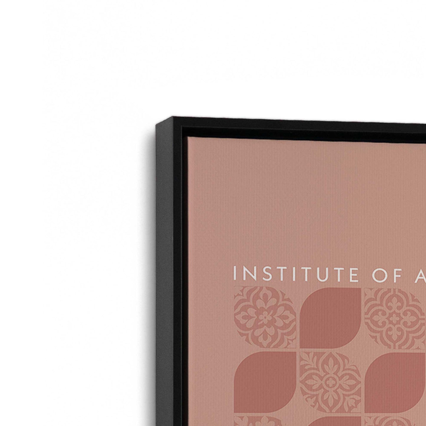 [Color:Satin Black], Picture of art in a Satin Black frame at an angle