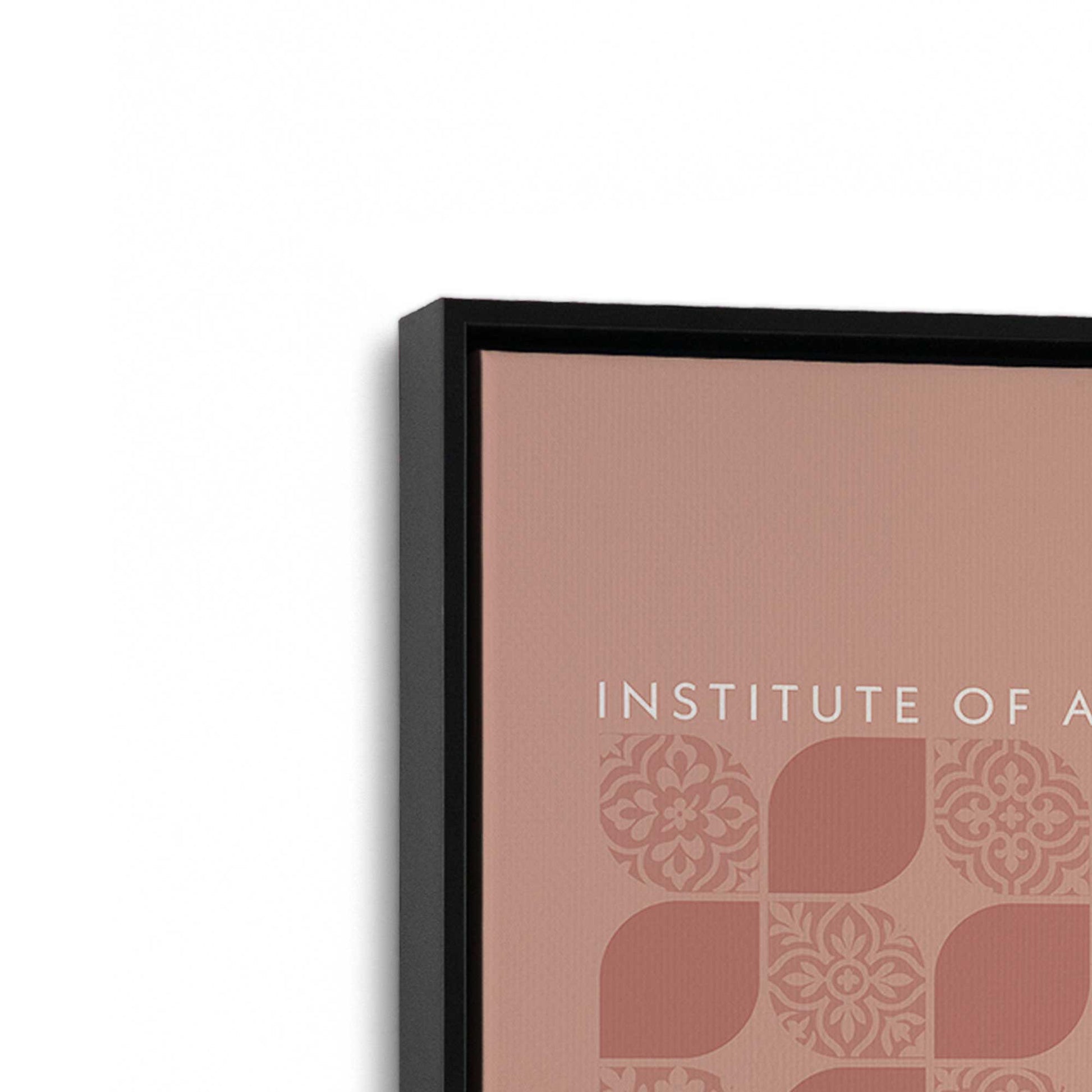 [Color:Satin Black], Picture of art in a Satin Black frame at an angle