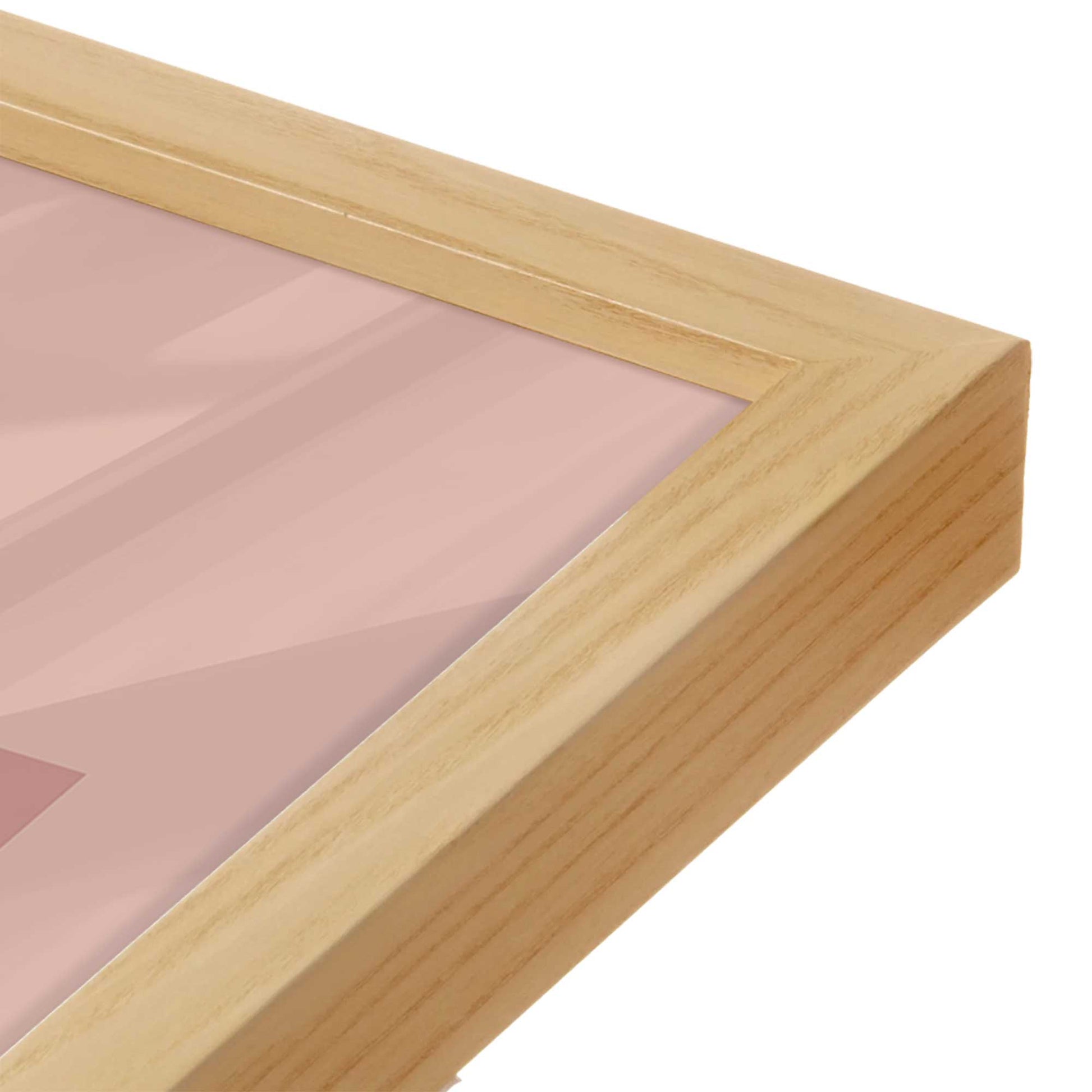 [Color:American Maple], Picture of art in a American Maple frame at an angle