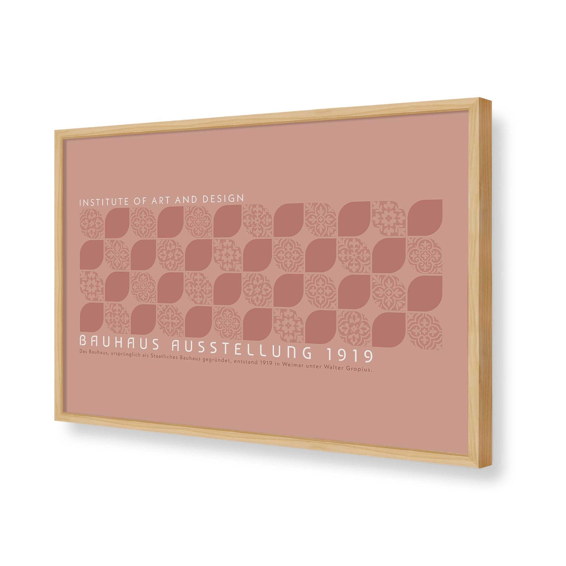 [Color:American Maple], Picture of art in a American Maple frame of the corner