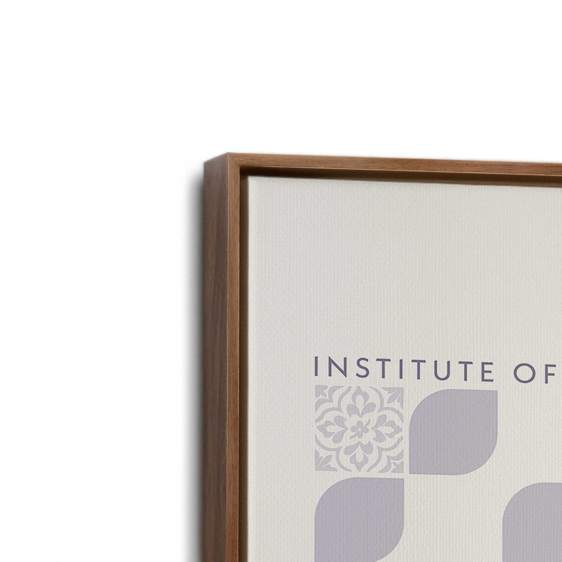 [Color:Walnut], Picture of art in a Walnut frame at an angle