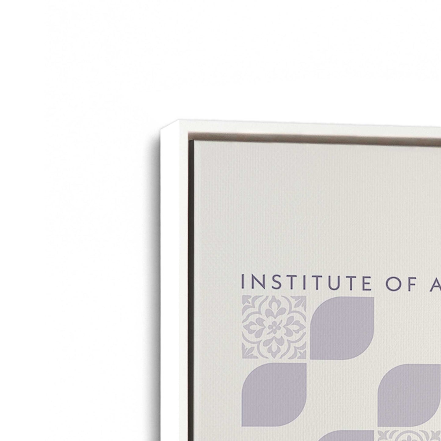 [Color:Opaque White], Picture of art in a White frame at an angle