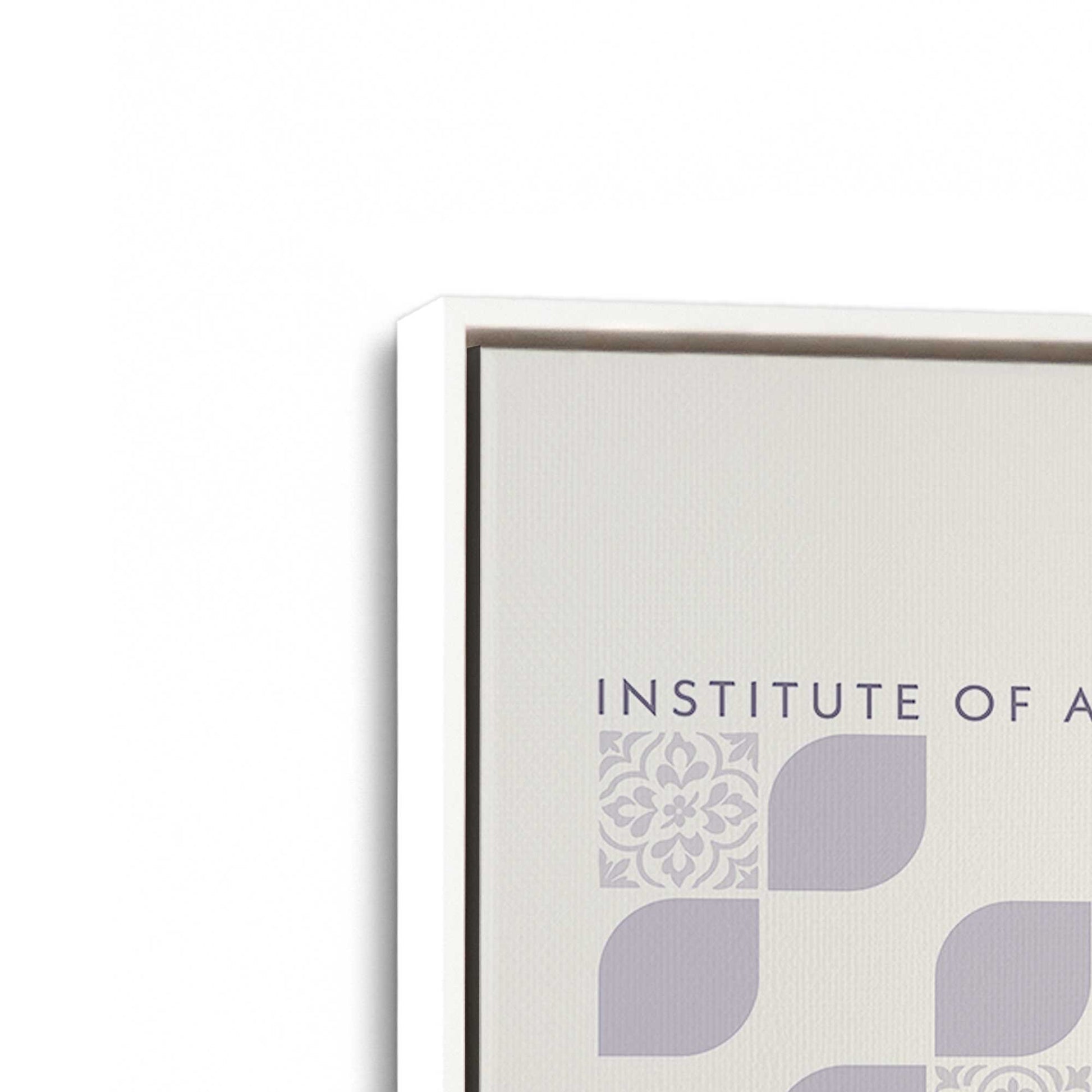 [Color:Opaque White], Picture of art in a White frame at an angle