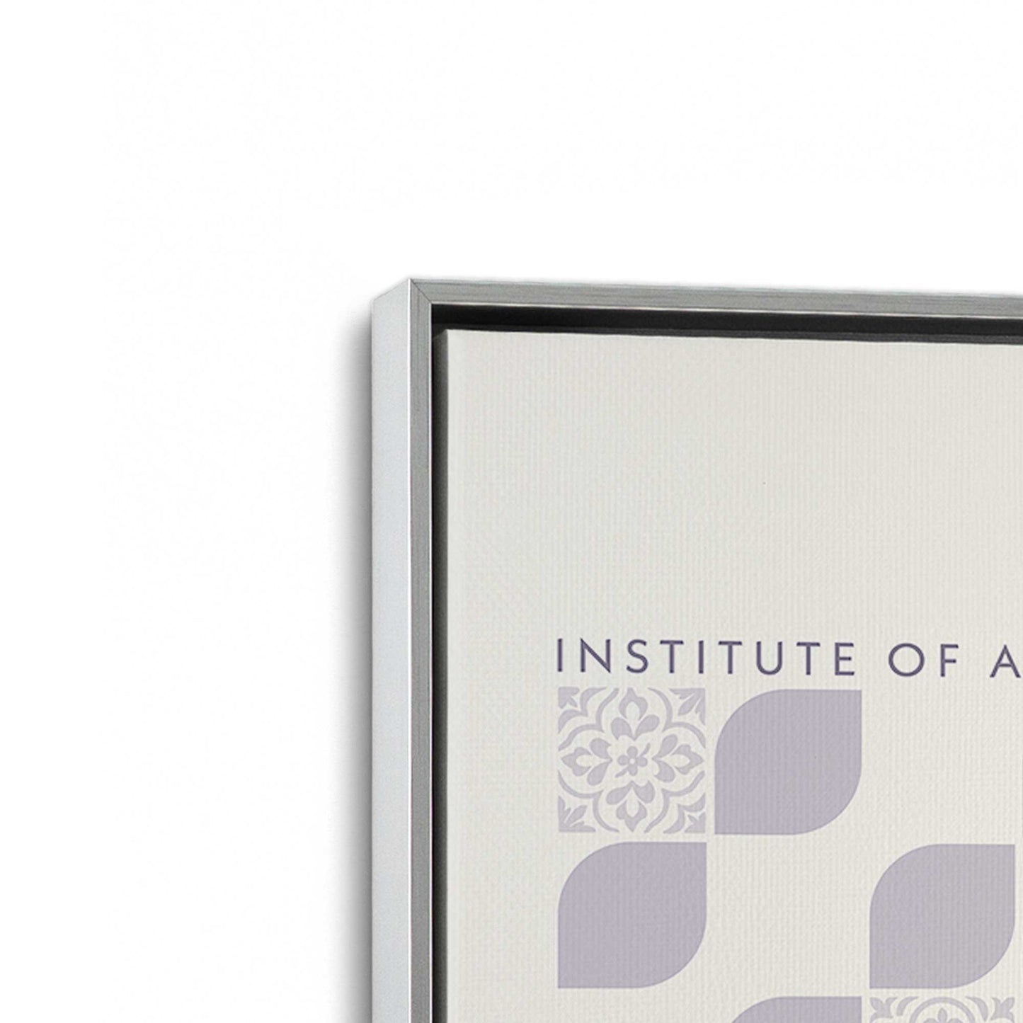 [Color:Polished Chrome], Picture of art in a Polished Chrome frame at an angle