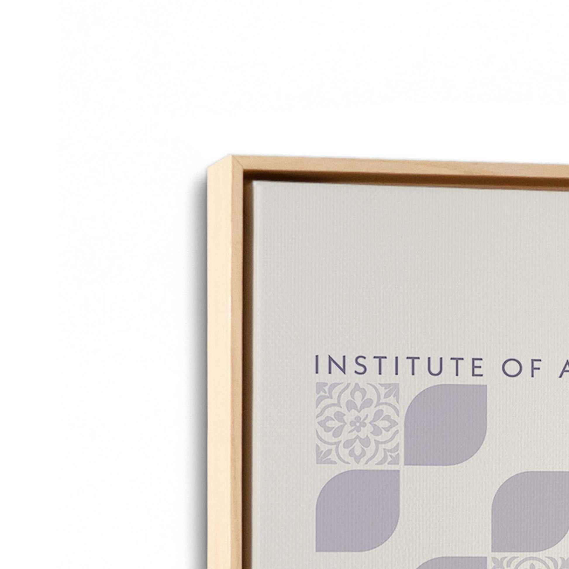 [Color:American Maple], Picture of art in a American Maple frame at an angle