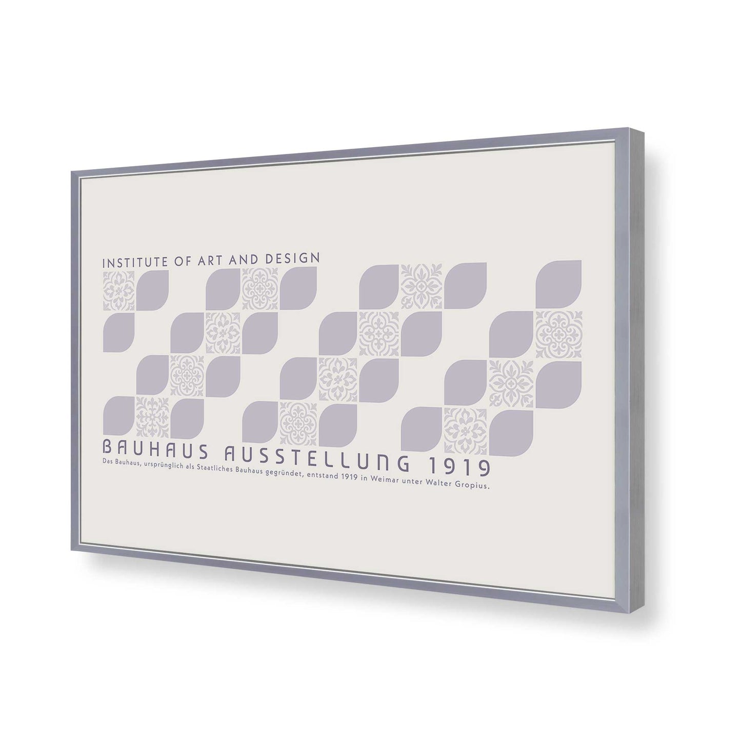 [Color:Polished Chrome], Picture of art in a Polished Chrome frame of the corner