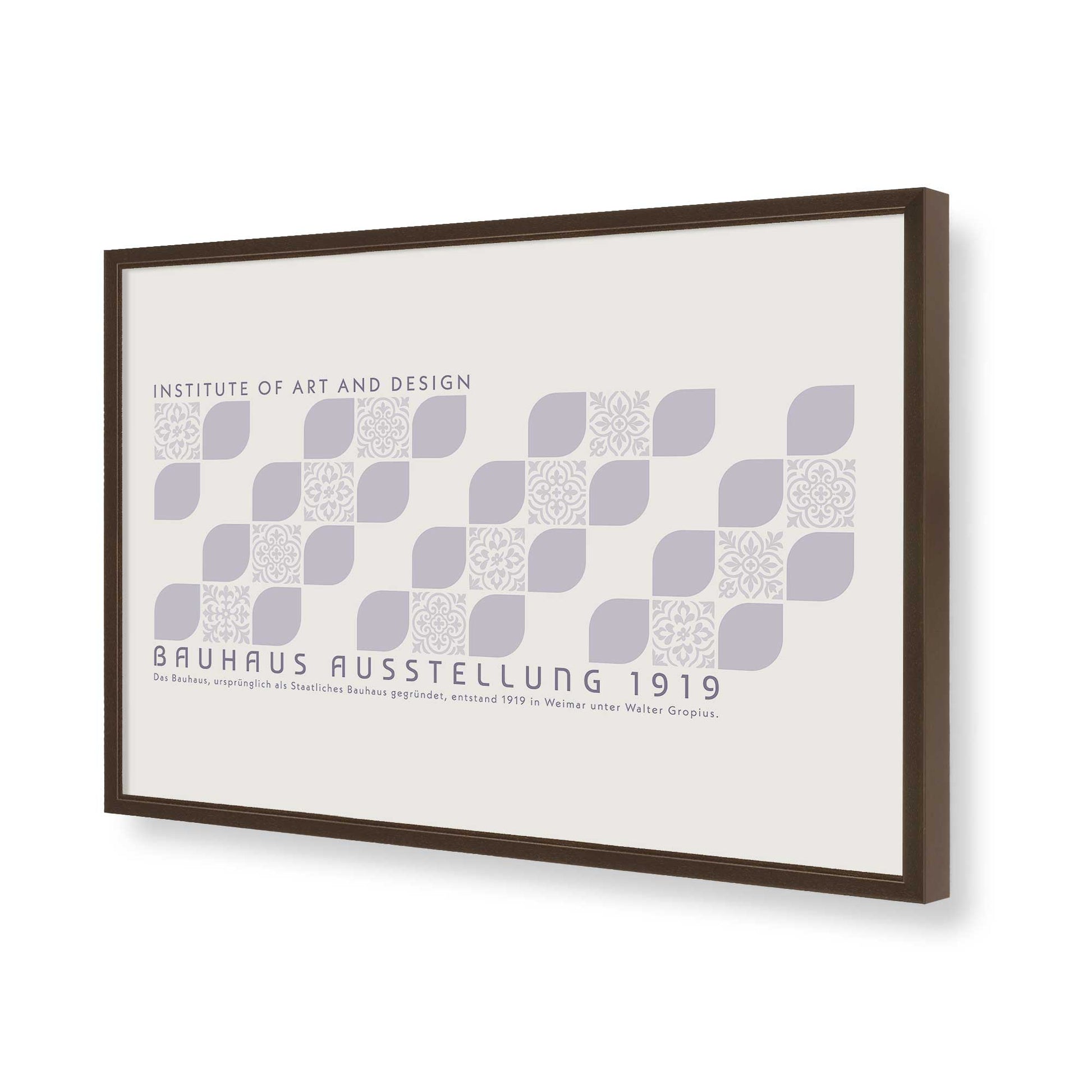 [Color:Brown], Picture of art in a Brown frame of the corner