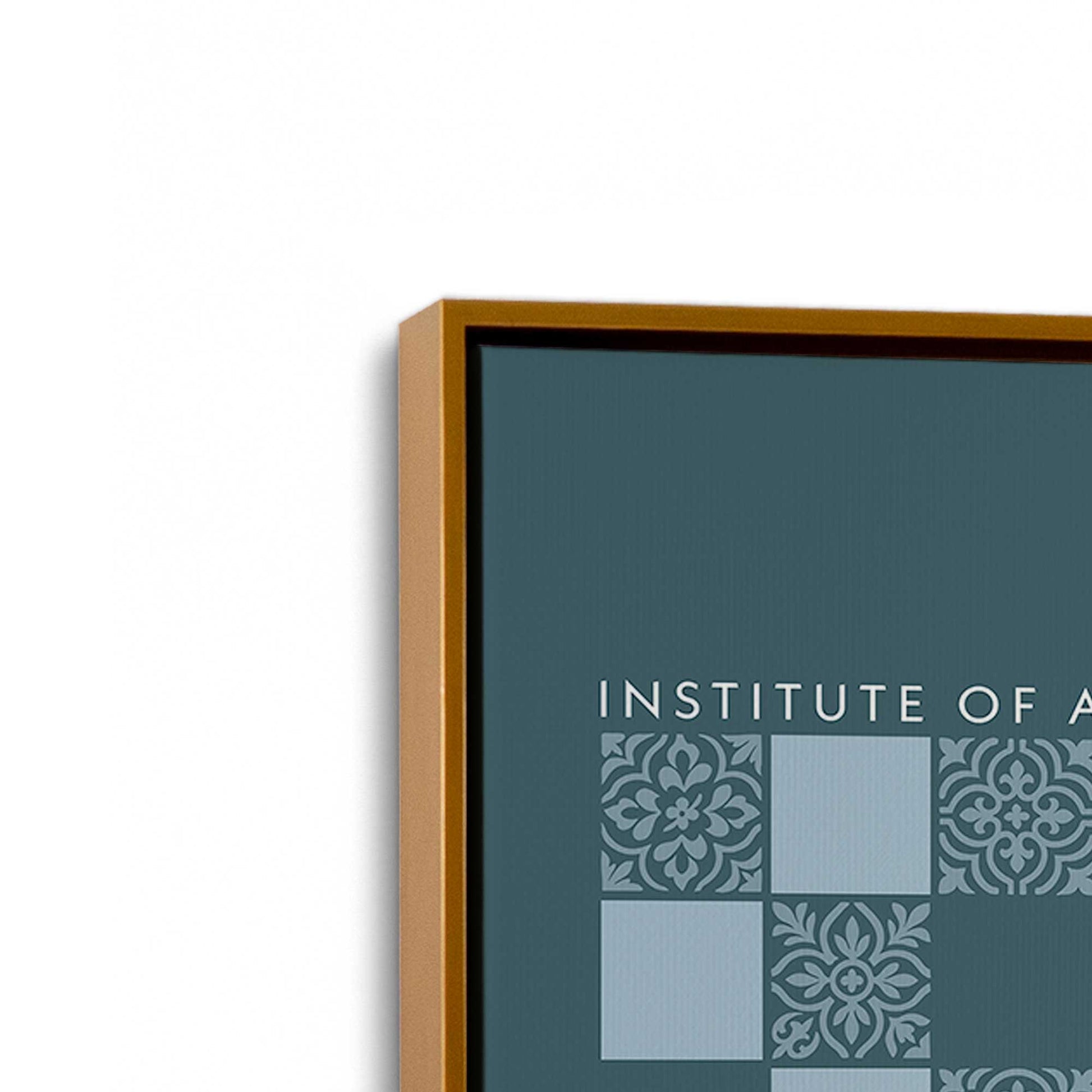 [Color:Polished Gold], Picture of art in a Polished Gold frame at an angle